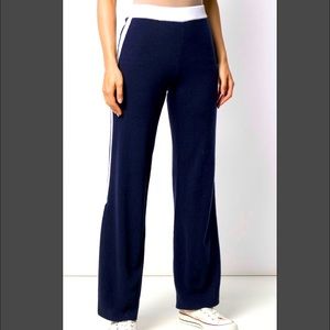 Semicouture FARFETCH Navy Two Tone Track Trousers, Cashmere and Wool